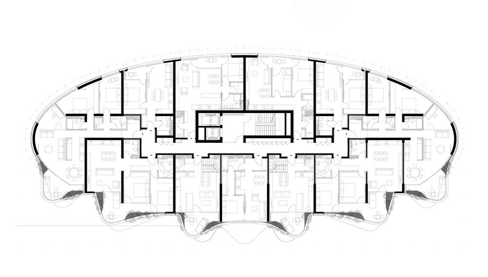 Sadar Vuga Architects, GregorcVrhovec, Studio Krištof Stambena plan